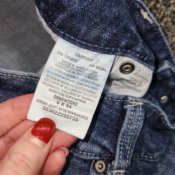 wrangler boot cut jeans women Sz 5x34 Darkwash Stretch Faded Front Western Rodeo - Picture 4 of 7